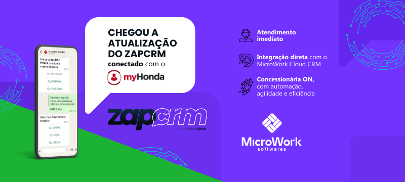 ZapCRM MicroWork é atualizado com mais integração e agilidade para sua concessionária